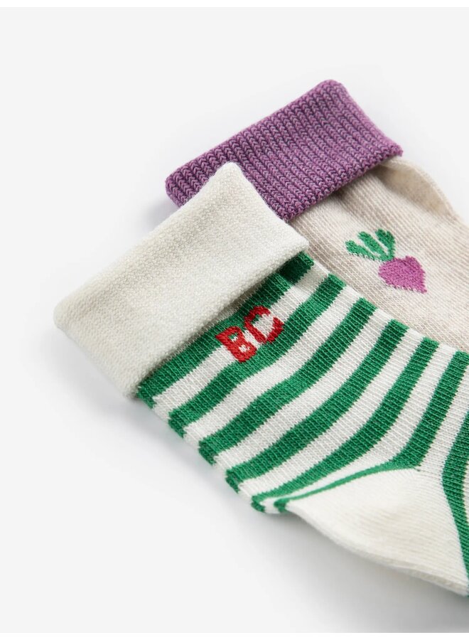 Pixel Sugar beet short Socks pack
