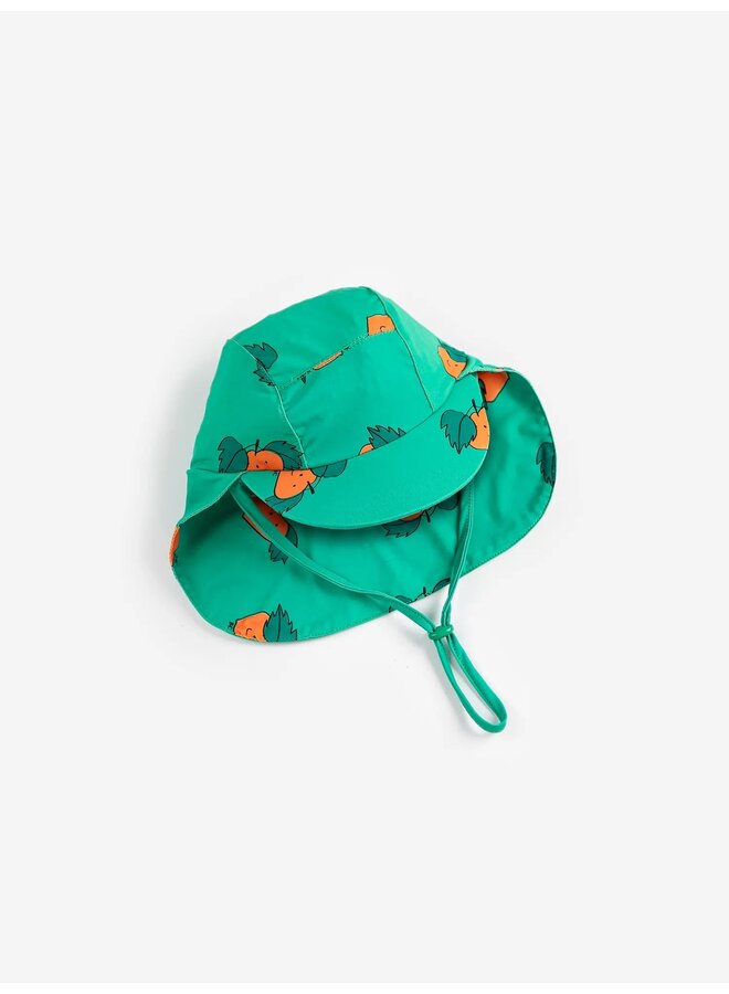 Tangerine all over swim Cap
