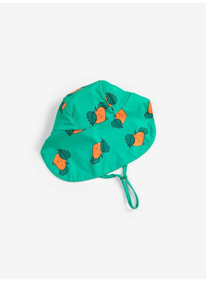 Tangerine all over swim Cap