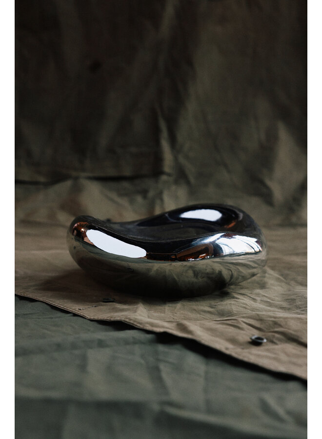 Gleam Glass Schale chrome