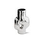 Gleam glass high Vase - chrome