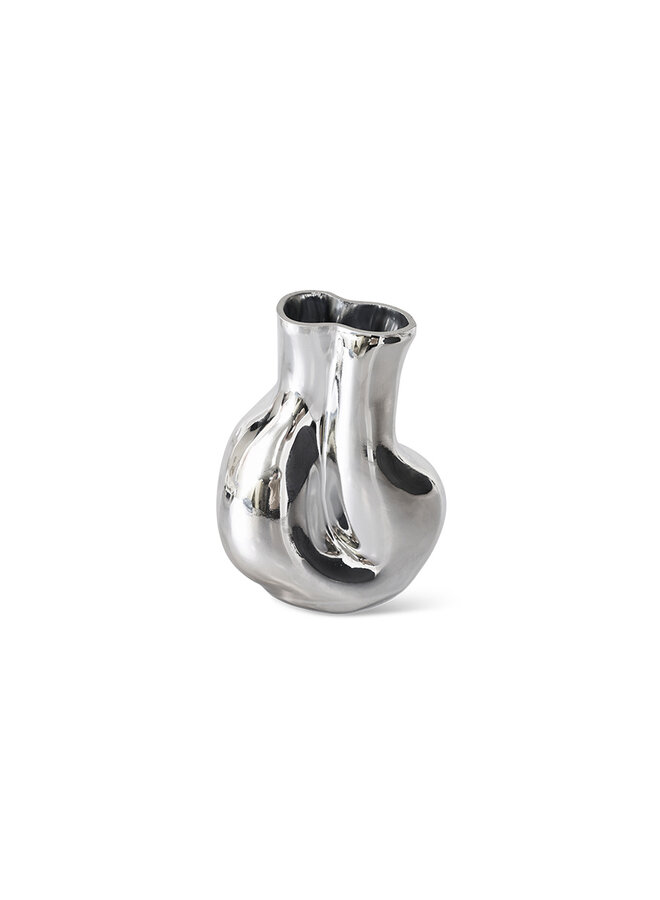 Gleam glassl Vase - chrome