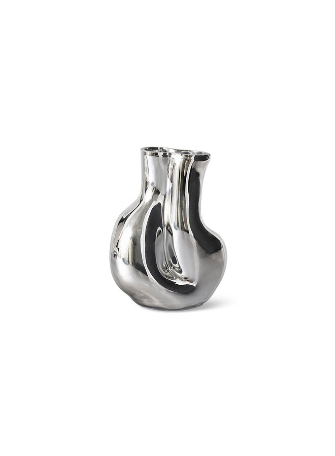Gleam glassl Vase - chrome