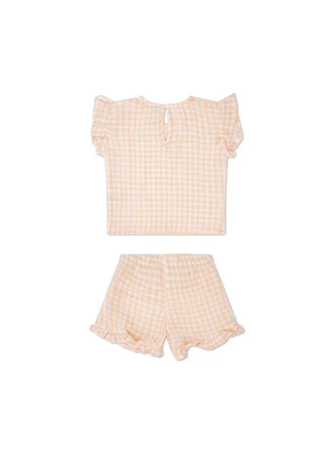 Strand Playsuit  Set Sunset Grid - Muslin