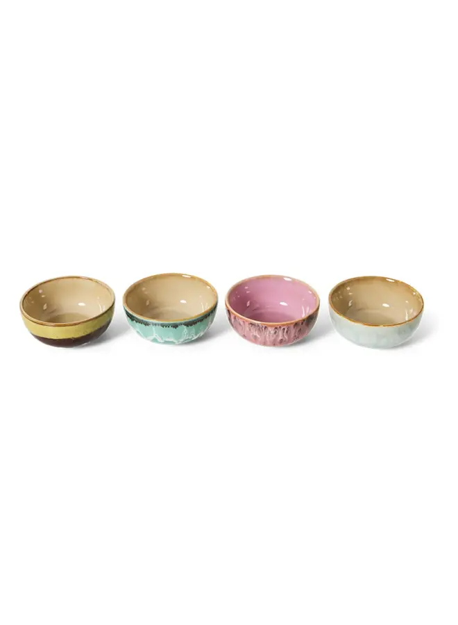 70s ceramics XS bowls (set of 4 ) Modernist