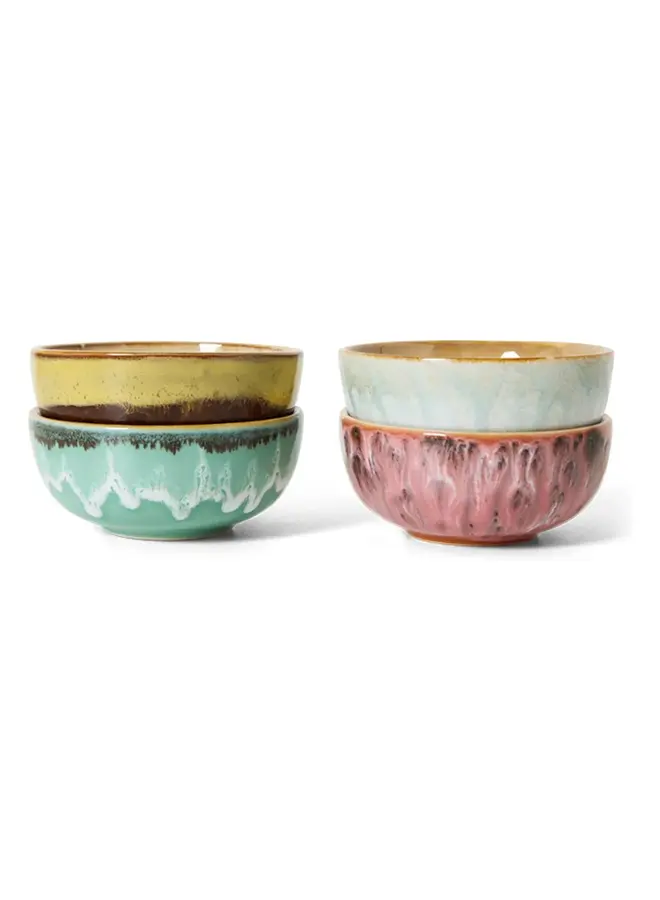 70s ceramics XS bowls (set of 4 ) Modernist