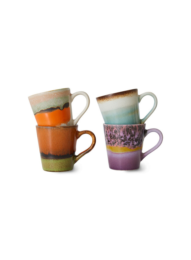 Ceramic 70's Espresso Tassen