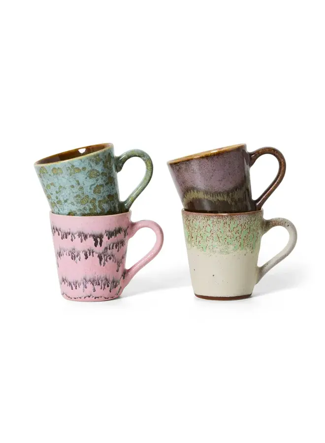 Ceramic 70's Espresso mugs
