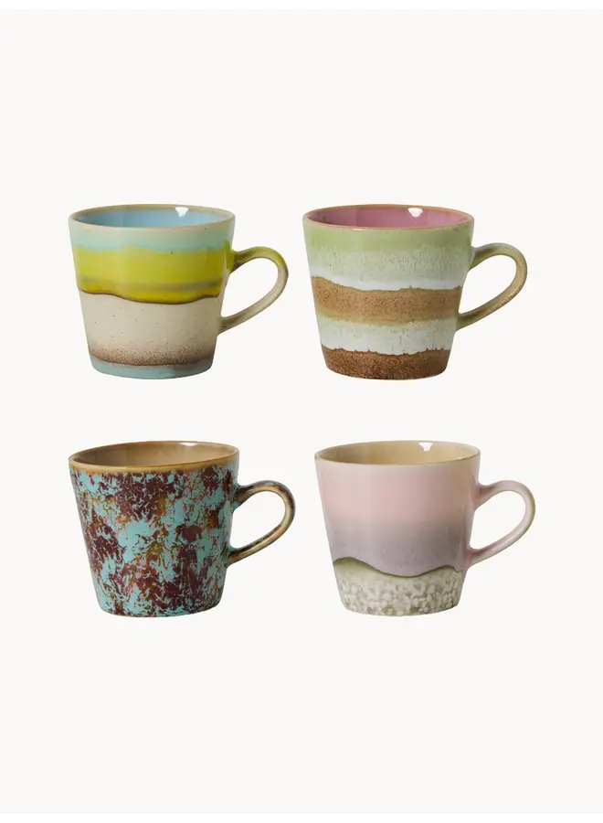 70s Americano Mugs Set of 4 - Rococo