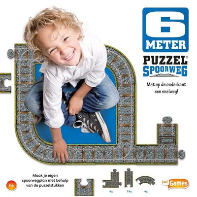 Just 2 Play Puzzel Snel-/Spoorweg vloer: 6 meter
