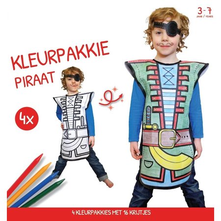 Non-License Kleurpakkie Piraat: 4-pack