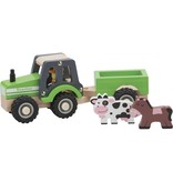 New Classic Toys Tractor met aanhanger New Classic Toys 24x8x10 cm