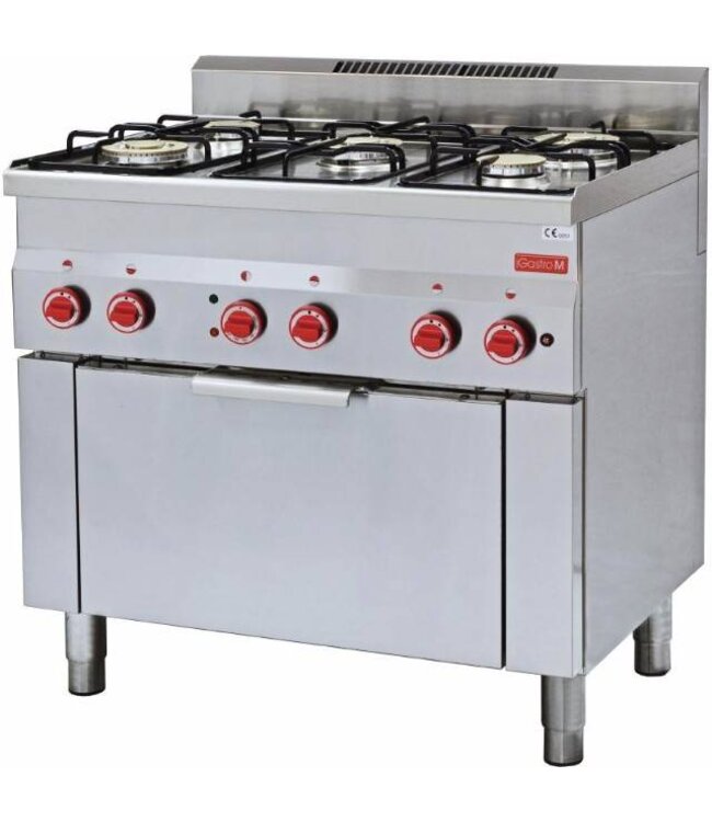 Gasfornuis Gastro M 600 - 5 branders met oven - aardgas