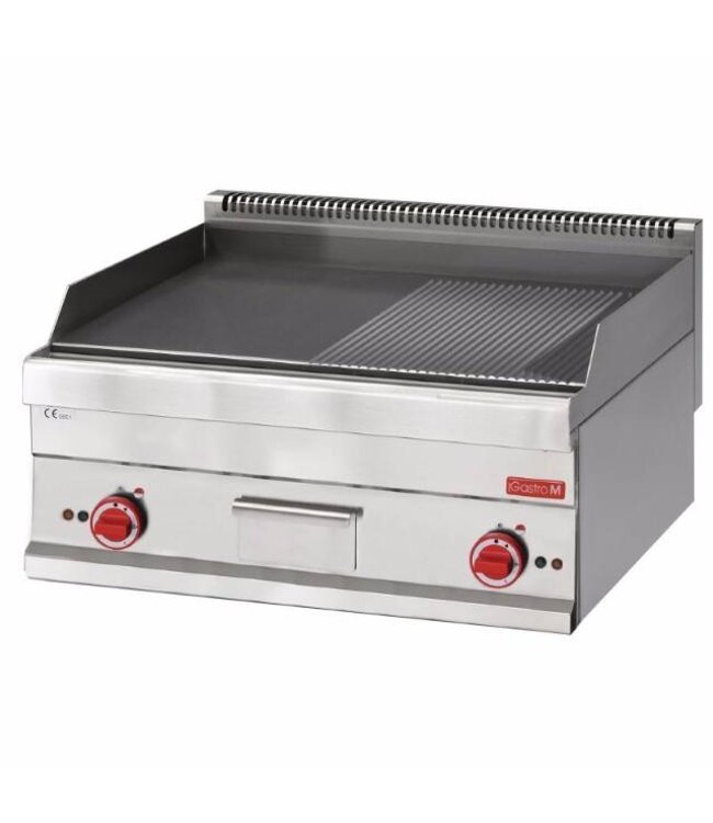 Elektrische bakplaat Gastro M 650 | glad gegroefd | 9kW | (H)28x(B)70x(D)65