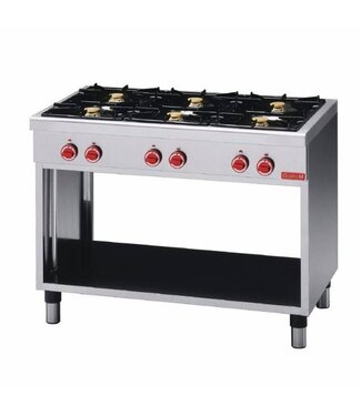 Gastro M Gasfornuis Gastro M 650 - 6 branders - open onderstel - aardgas