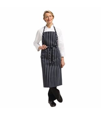 Whites Halterschort Chef - blauw wit