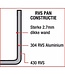 Vogue Stoompan inzet - RVS - voor pan met Ø28cm