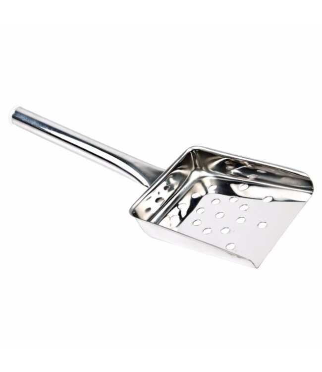 Fritesschep RVS - ronde handvat - 12x9cm