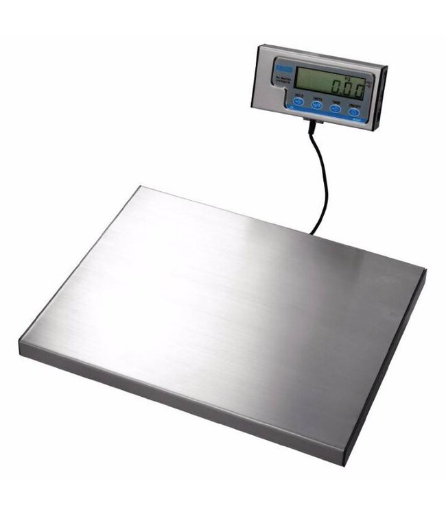 Weegschaal RVS 38x30cm - los display - 120kg - per 50 gram