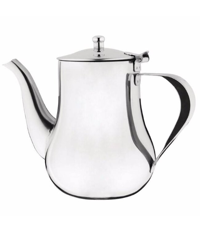 Arabische koffiekan hoogglans RVS - 1L