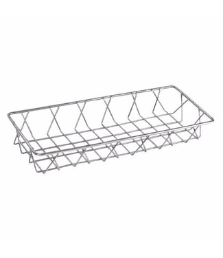 Buffet mand RVS draadwerk - 15x35cm