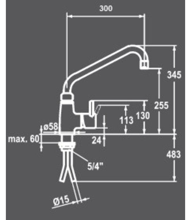 Mengkraan | tafelmodel | enkelgats | 3/4" aansluiting