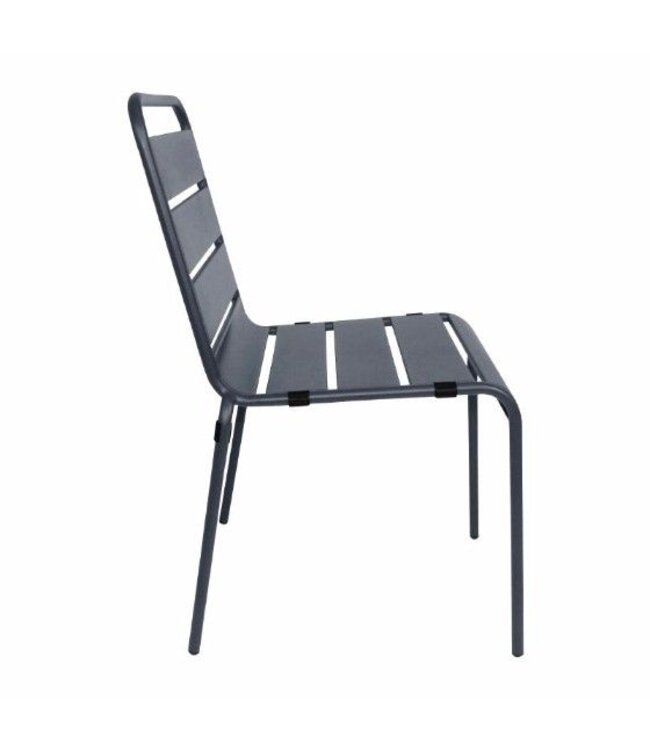 Stoel Mike - staal grijs - set van 4 stuks
