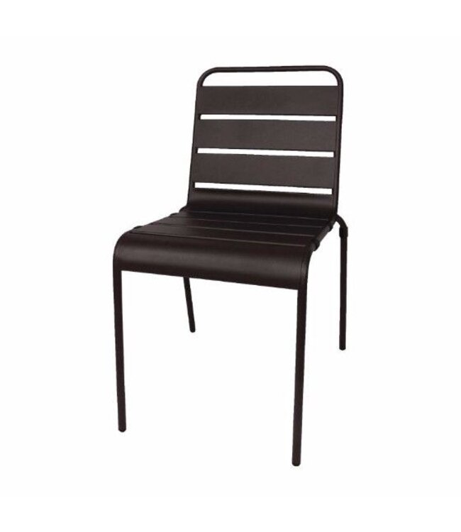 Stoel Mike - staal zwart - set van 4 stuks