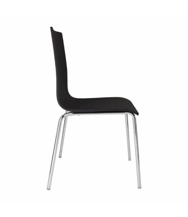 Stoel Olaf - beukenfineer - zwart - set van 4 stuks