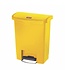 Rubbermaid Pedaalemmer smal horizontaal - 30L - geel