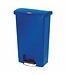 Rubbermaid Pedaalemmer smal horizontaal - 50L - blauw