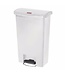 Rubbermaid Pedaalemmer smal horizontaal - 50L - wit