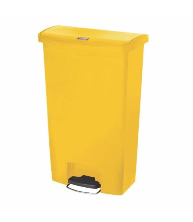 Rubbermaid Pedaalemmer smal horizontaal - 68L - geel