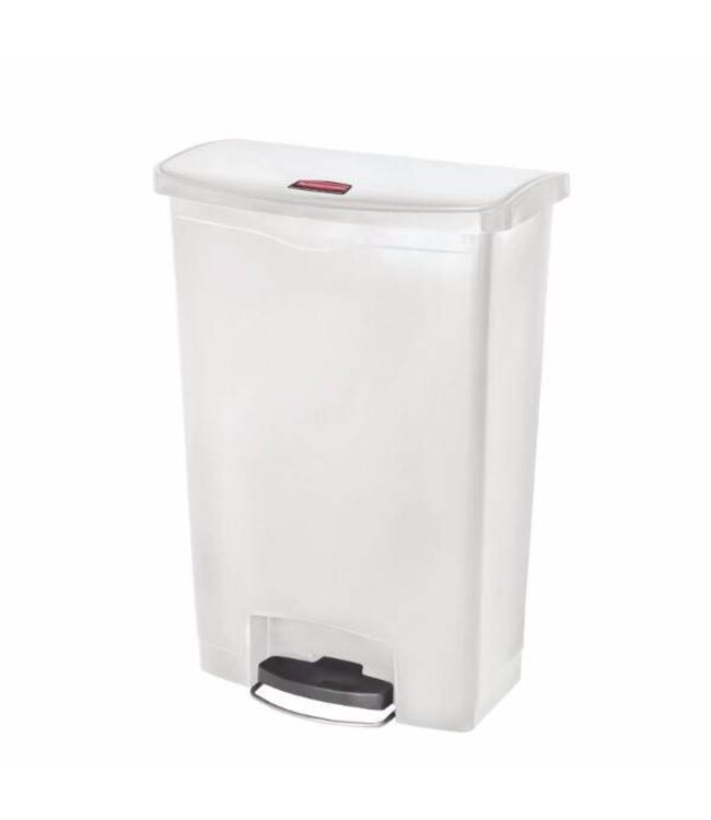 Rubbermaid Pedaalemmer smal horizontaal - 90L - wit