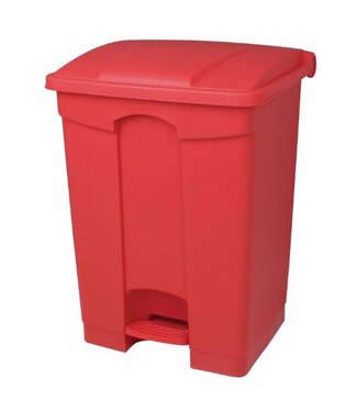 Jantex Pedaal afvalbak - luchtdicht - 65L - rood