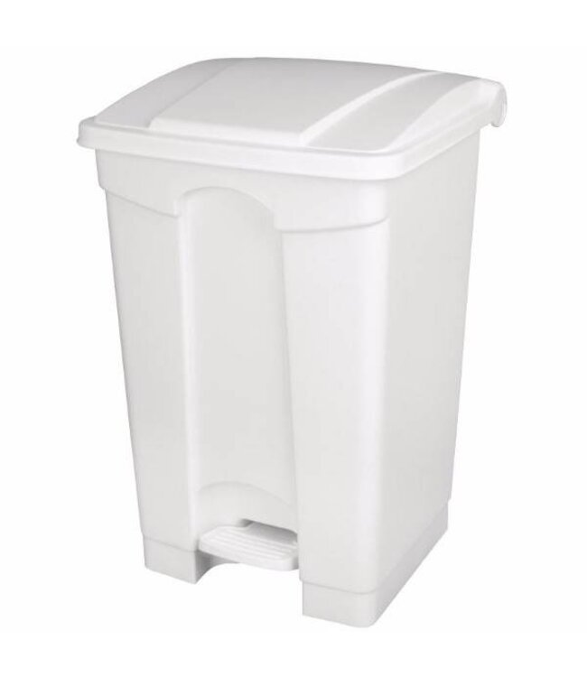 Pedaal afvalbak - luchtdicht - 65L - wit