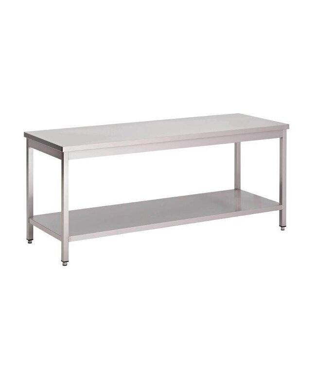 Werktafel RVS met onderschap - gelast - 88(H)x70x60cm