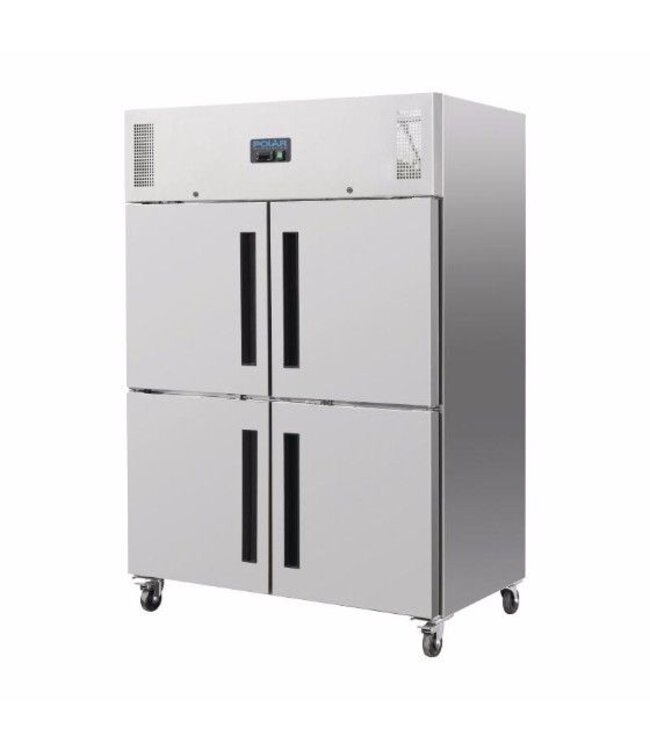 Gastro koelkast dubbel | gedeelde deuren | 1200L | (H)201x(B)134x(D)80