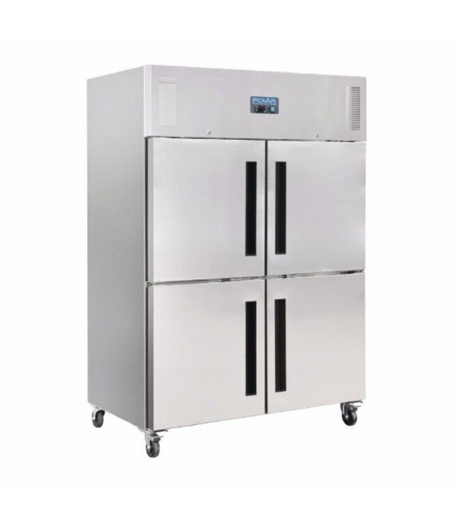 Gastro koelkast | Gedeelde dubbele deuren | 1200L | (H)201x(B)134x(D)80cm