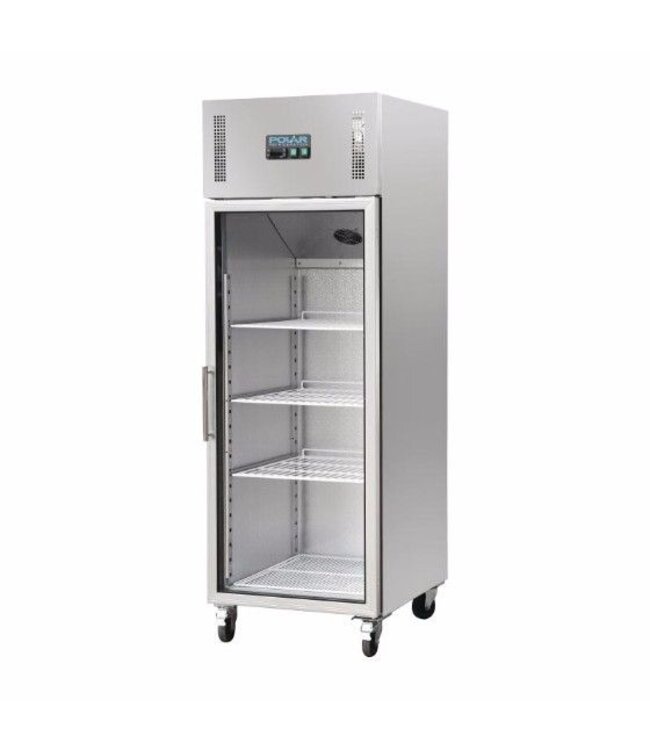Gastro koelkast glazen deur | enkel | 600L | (H)201x(B)68x(D)80