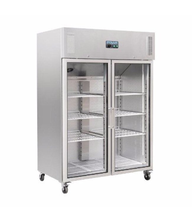 Polar Gastro koelkast glazen deur | dubbel | 1200L | (H)201x(B)134x(D)80