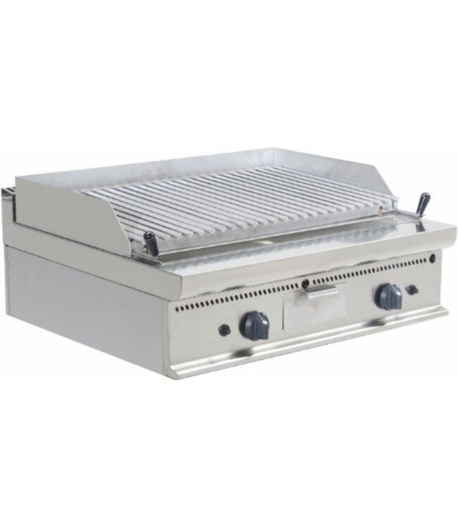 Lavasteengrill op gas - tafelmodel 80cm - E7/BS2BB