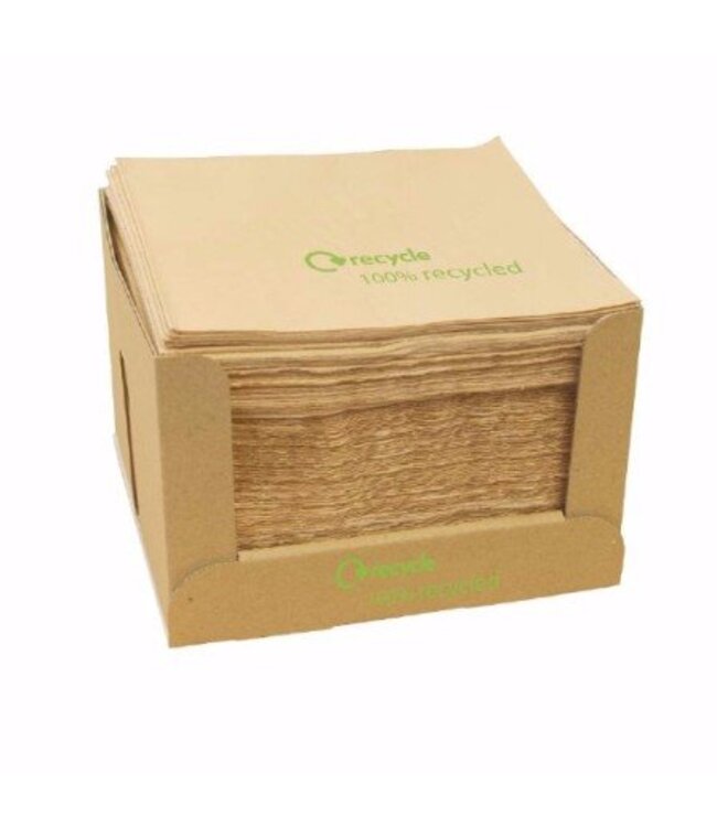 Recycled kraftpapier servetten - dubbel - 2000 stuks