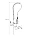 Voorspoeldouche | tafelmodel | dubbelgats 155mm | 1/2" aansluiting | draaiknop
