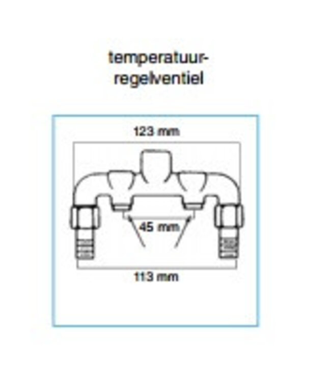 Voorspoeldouche | tafelmodel | enkelgats | 1/2" aansluiting | temperatuurregel ventiel