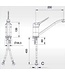 Mengkraan een greep bediening | tafelmodel | 1/2" aansluiting | 230mm