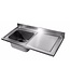 Spoeltafelblad | enkele bak links (H)30x(B)60x(D)50 | geheel (B)140x(D)70