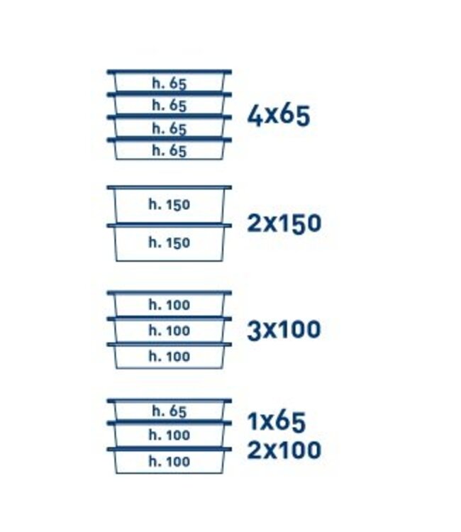 Geïsoleerde container | Front Load | Voedsel | 1/2GN | 6 geleiders | 30,5L