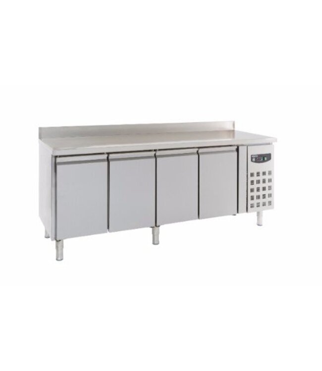 Combisteel Koelwerkbank met achteropstand | 4 deurs | 616L | (H)85x(B)223x(D)70