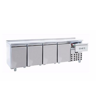 Combisteel Koelwerkbank met extra lade | 4 deurs | 632L | (H)85x(B)233x(D)70